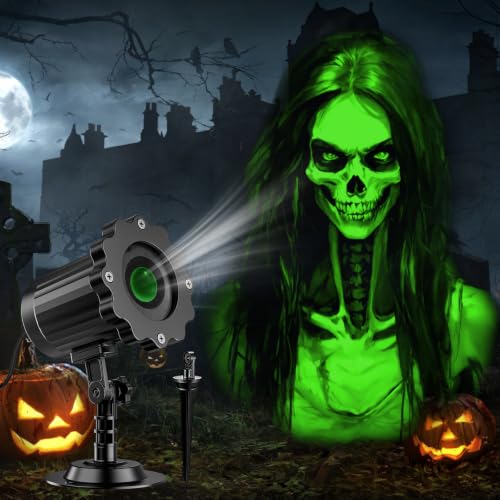 Skull Ghost Projector Light with 270° Rotation and 3D Moving Effect
