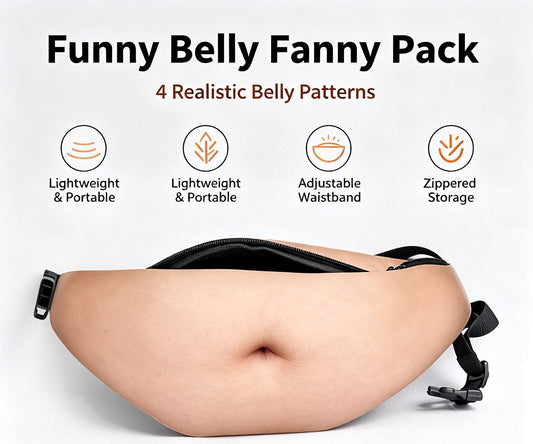 Funny Belly Fanny Pack – Realistic Fake Belly Waist Bag