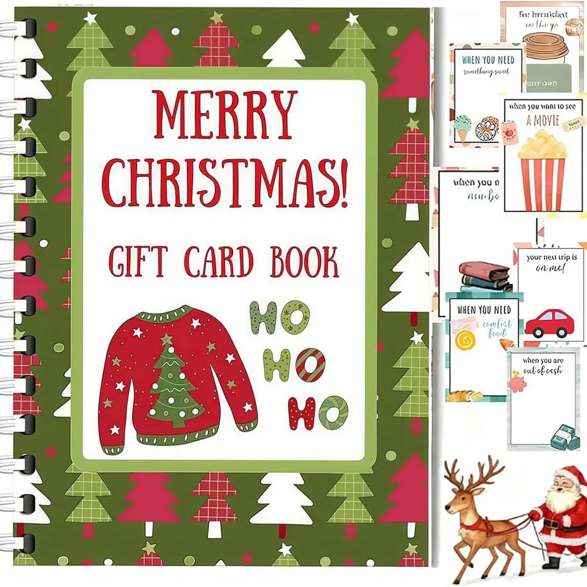 DIY Spiral-Bound Christmas Gift Card Album β Durable Card Holder & Gift Planner Notebook