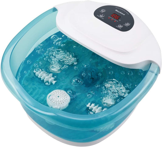 3-in-1 Heated Foot Spa with Bubbles and Vibration for Relaxation