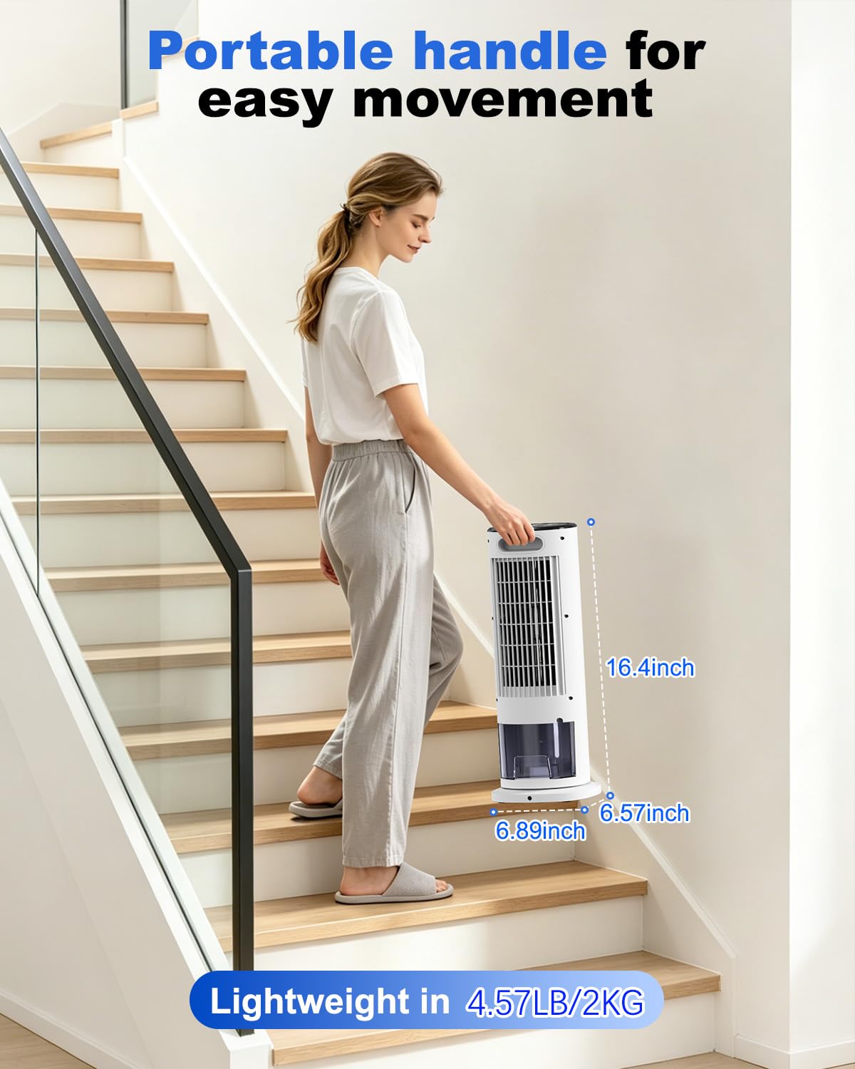 Portable Air Cooler 4-in-1 with Remote Control and Mist Function