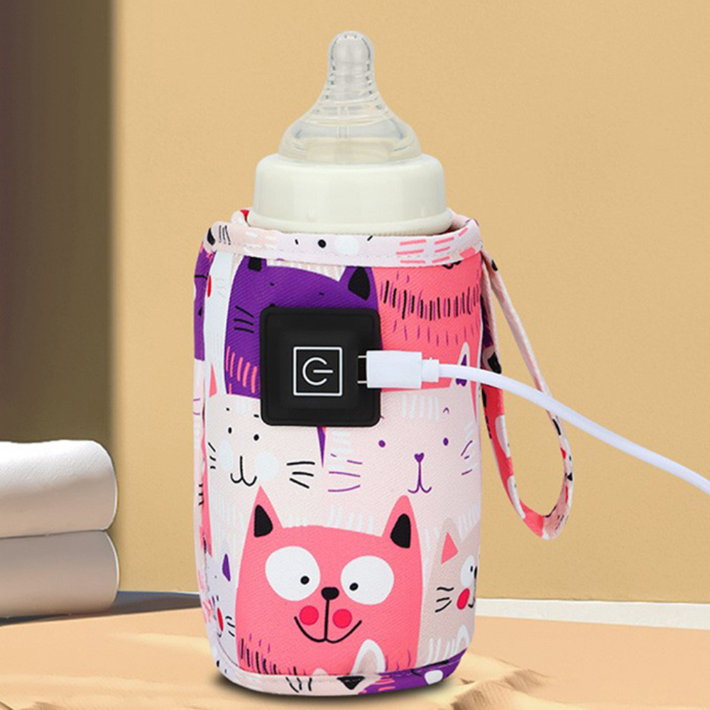 Bottle Warmer with USB Power and Adjustable Heat Control for On-the-Go Feeding