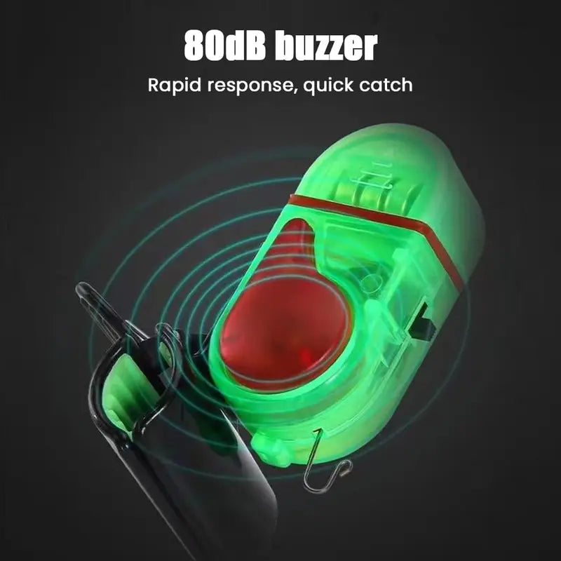 Rod Bite Alert with Sound and LED Flash for Night Fishing