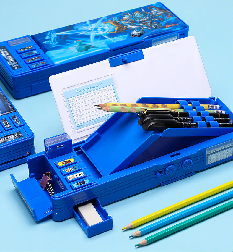 Password Lock Pencil Case – Multifunction Student Stationery Organizer with Large Capacity Double-Sided Storage for School Essentials