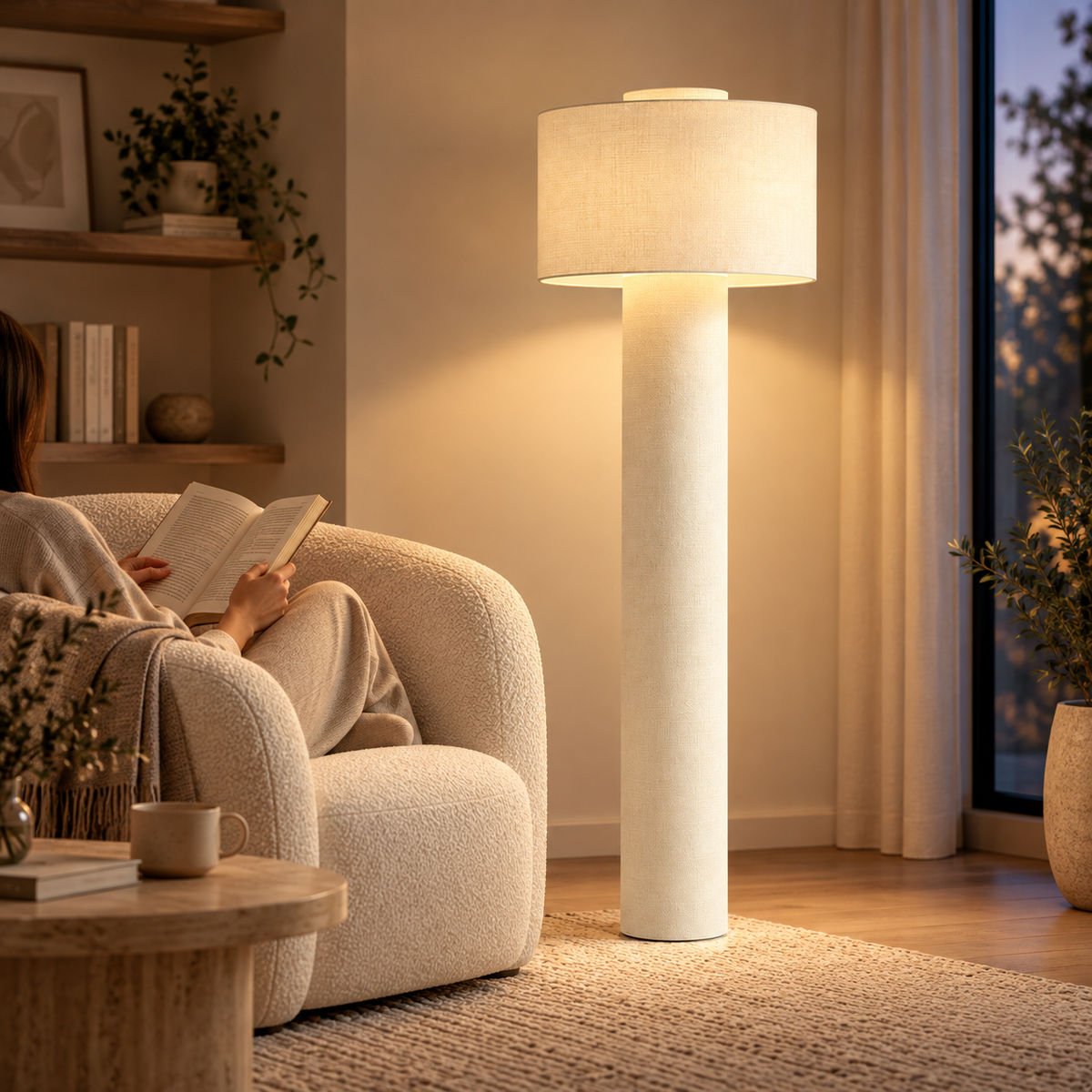 Indirect Lighting Floor Lamp Tall Decorative Design