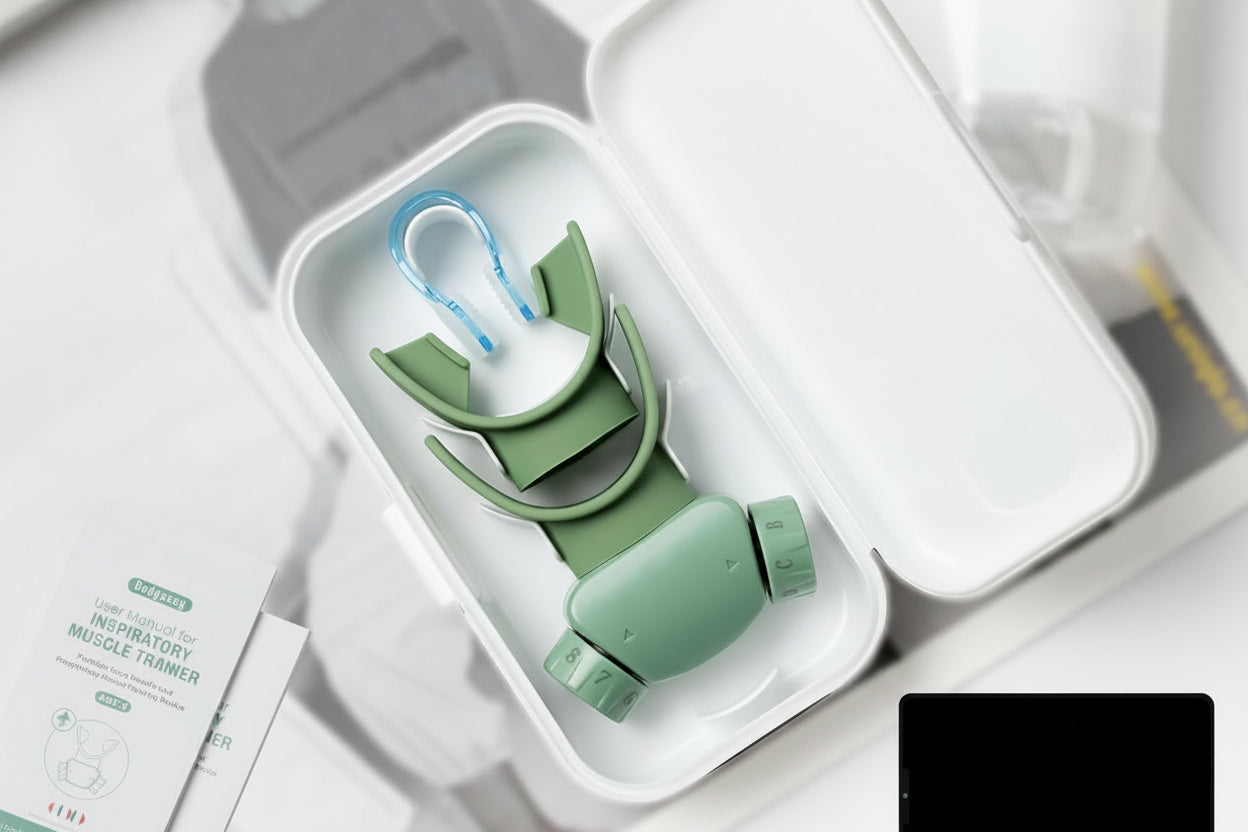 Smart Breathing Trainer – App Connected Adjustable Resistance Lung Exerciser for Core Training, Pilates and Respiratory Fitness