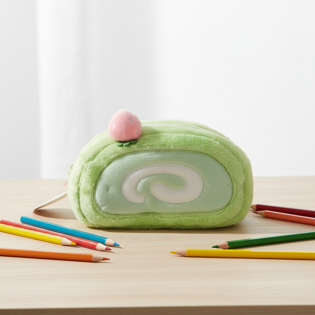 Cute Plush Pencil Case – Large Capacity Multifunction Stationery Storage Pouch for Students, School and Office Organization
