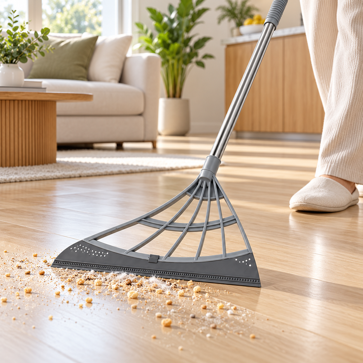 Multi Functional Floor Broom Hard Surface Cleaning Tool