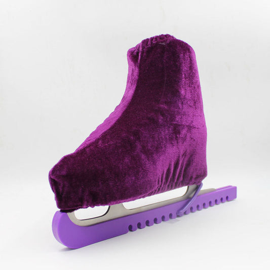 Velvet Ice Skate Covers – Protective Figure Skating Shoe Covers with Stretch Fit Against Dirt and Wear