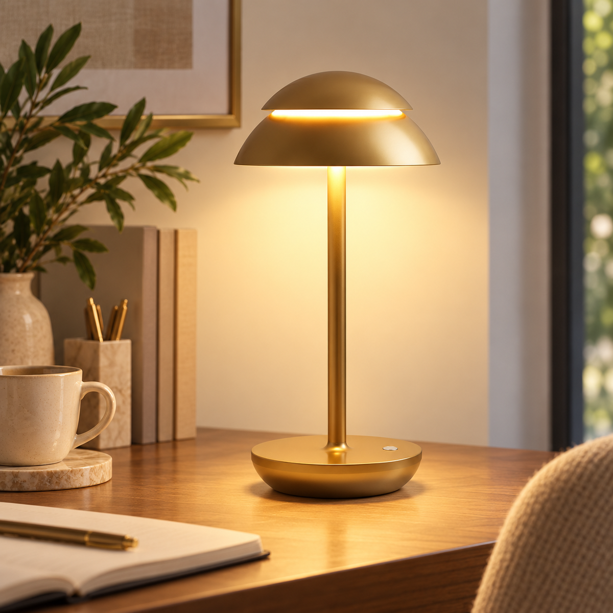Warm Table Lamp Rechargeable Modern Design