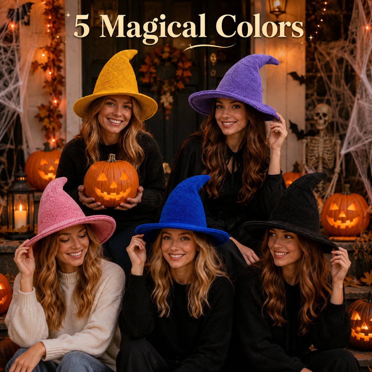 Knitted Wizard Hat - Cozy Halloween Fantasy Costume Accessory
