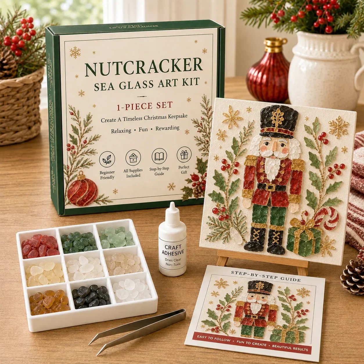 Christmas Sea Glass Art Kit