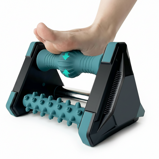 Foot Rocker Stretcher with Textured Grip Surface and Arch Massage Ridges