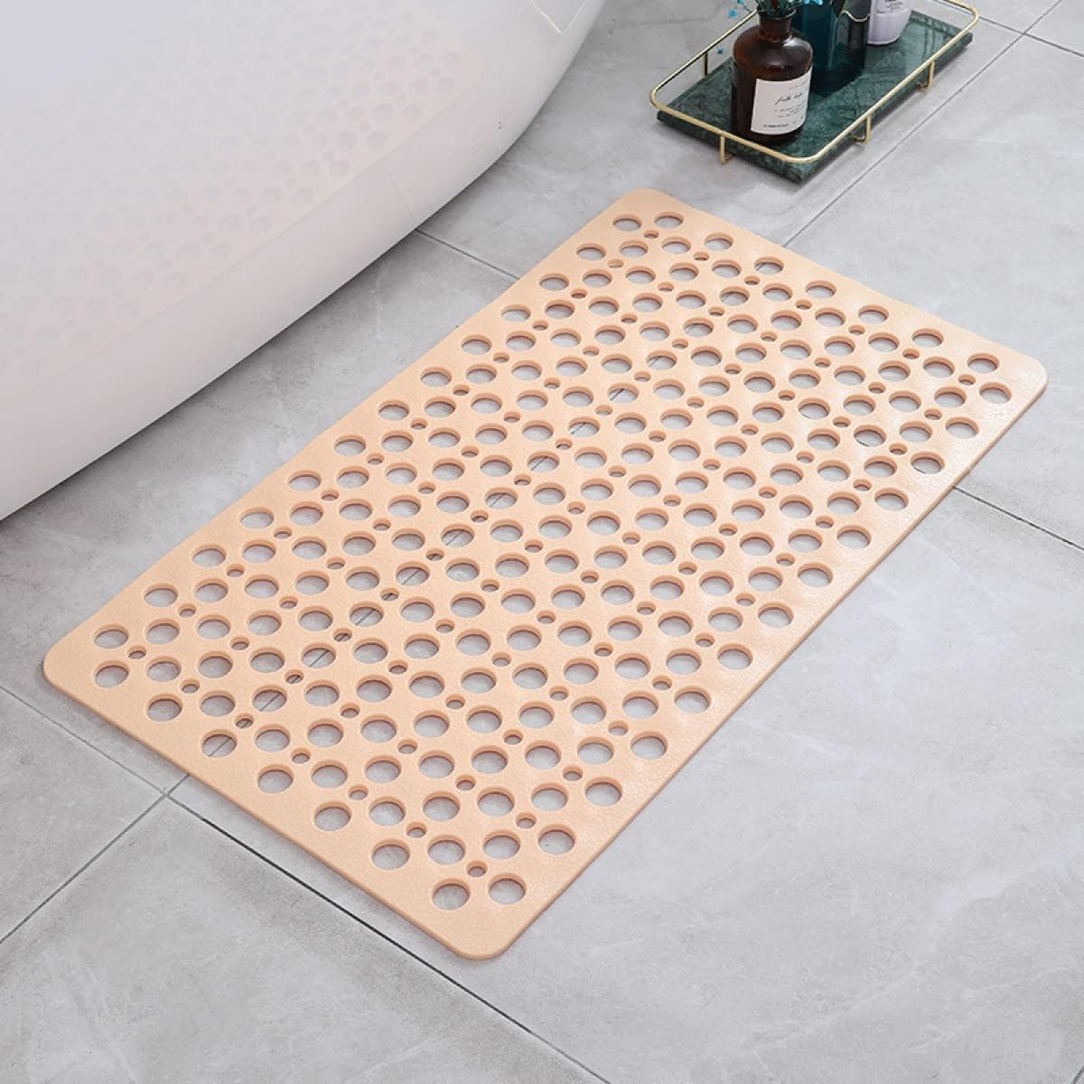 Textured Shower Mat with Grip Pattern Backing and Antibacterial Treatment