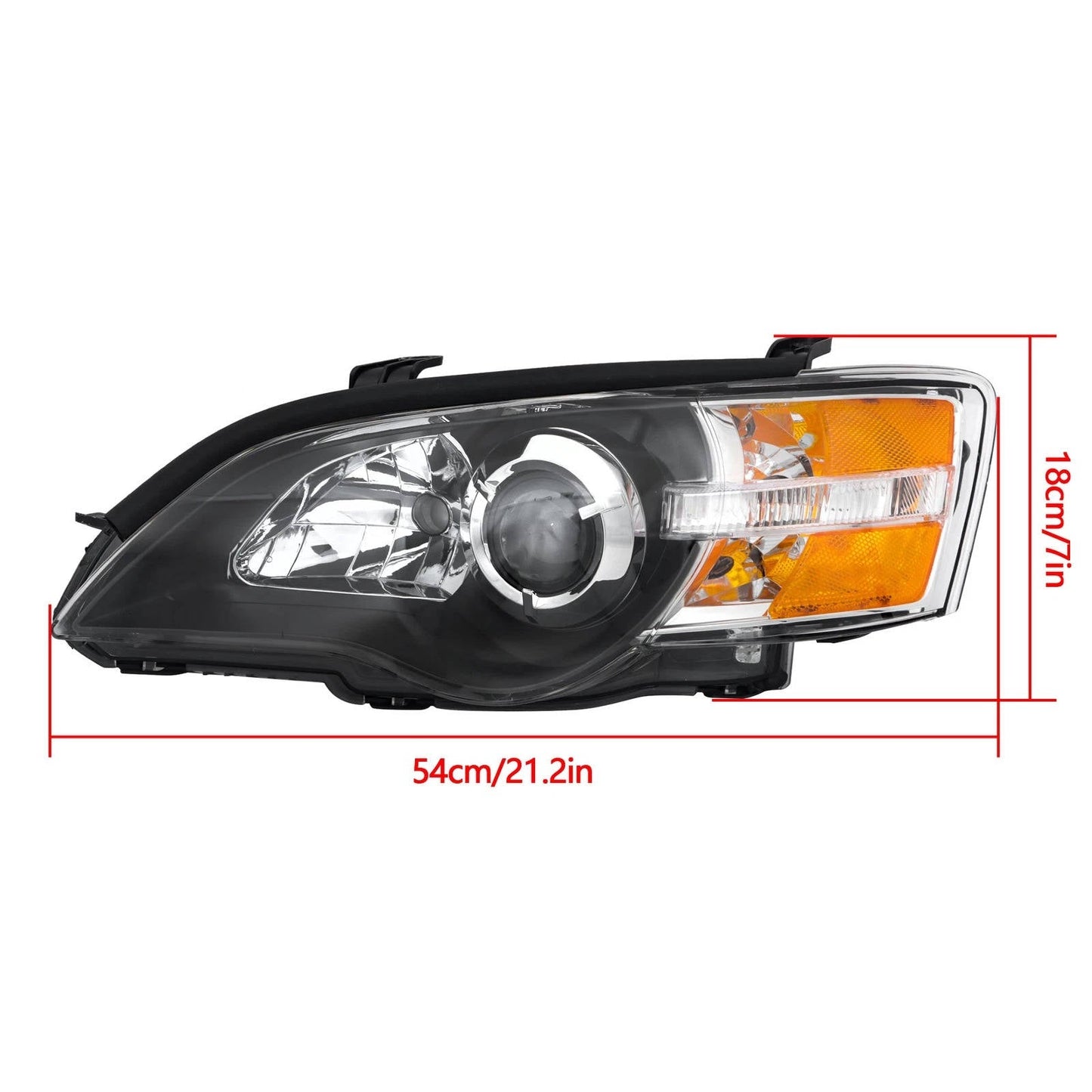 2005 to 2007 Subaru Legacy & Outback Halogen Headlights, Factory Style Replacement Assembly, Left Driver & Right Passenger Side Pair, Direct OEM Fit