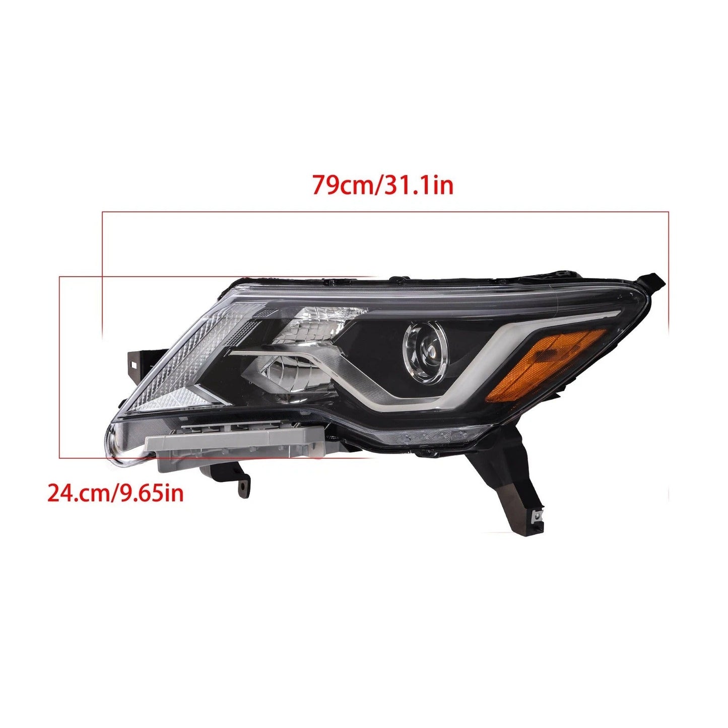 2017 to 2020 Nissan Pathfinder Halogen Headlights, Factory Style Clear Lens Assembly, Left Driver & Right Passenger Side Pair, Direct OEM Fit