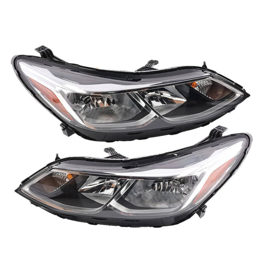 2016 to 2019 Chevrolet Cruze Halogen Headlights, Factory Style Replacement Lens Assembly, Left Driver & Right Passenger Side Pair, Direct OEM Fit