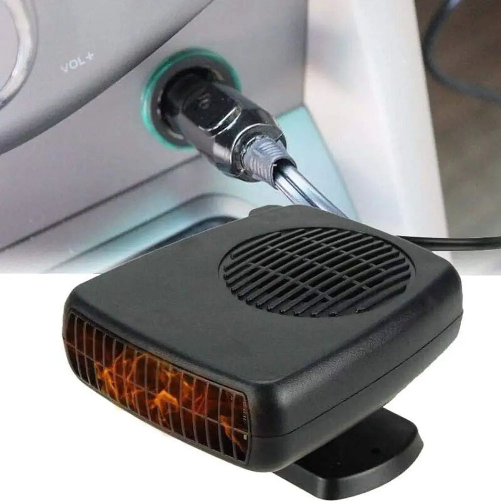 12V Car Heater with Ceramic Heating and Dual Fan Modes, Compact Portable Design