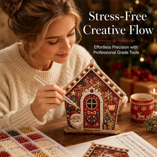 DIY 3D Pearl Christmas Art Kit – Handmade Festive Decoration with 6 Holiday Designs