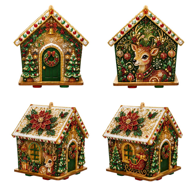 DIY 3D Pearl Christmas Art Kit – Handmade Festive Decoration with 6 Holiday Designs