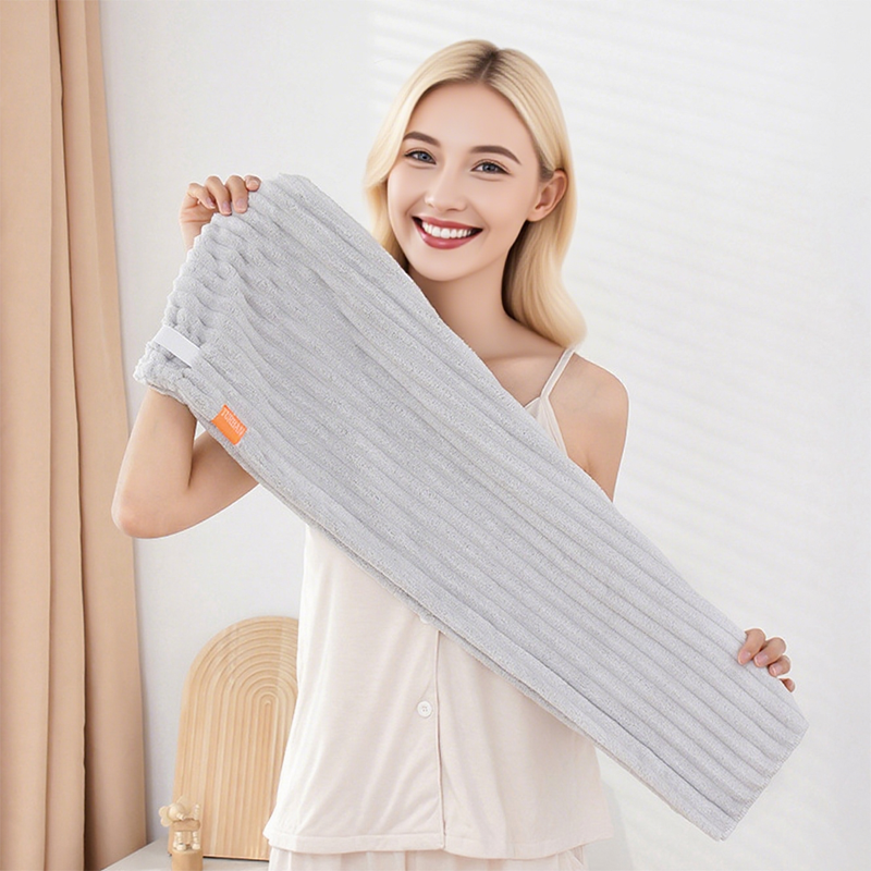 Large Hair Towel with Secure Band For Women