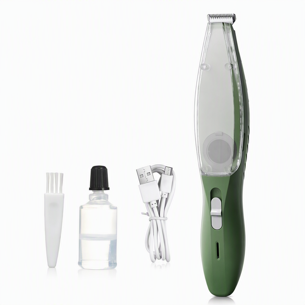 Low Noise Pet Grooming Kit with Vacuum Electric Hair Clippers and Complete Shedding Tool Set