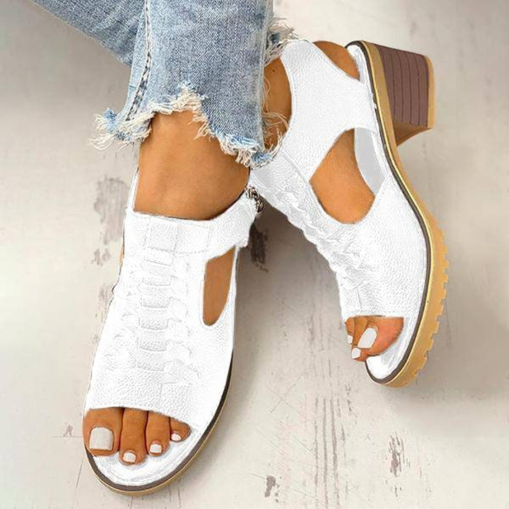 Women's Chunky Heeled Sandals Peep Toe | Fashion Sandals