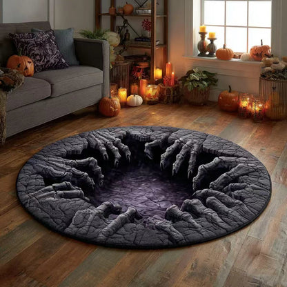 3D Spider Illusion Halloween Rug — Create A Spooky “Vortex” Effect That Terrifies Every Guest