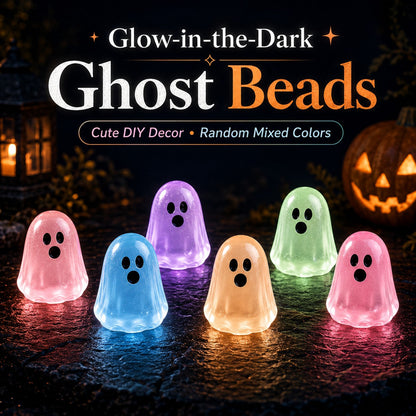 Glow-in-the-Dark Mini Ghost Decor  – 20/50PCS Cute Resin Halloween Set