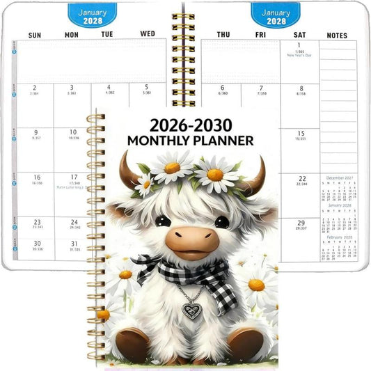 2026-2030 Calendar - From January 2026 to December 2030, 5-year calendar