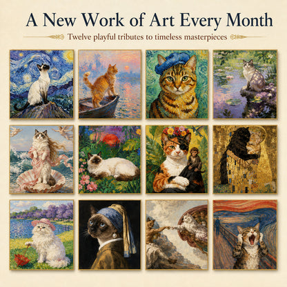 2027 Famous Painting Cat Calendar — 12 Masterpieces, One Curious Cat