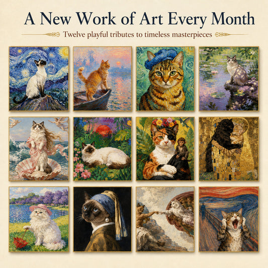 2027 Famous Painting Cat Calendar — 12 Masterpieces, One Curious Cat