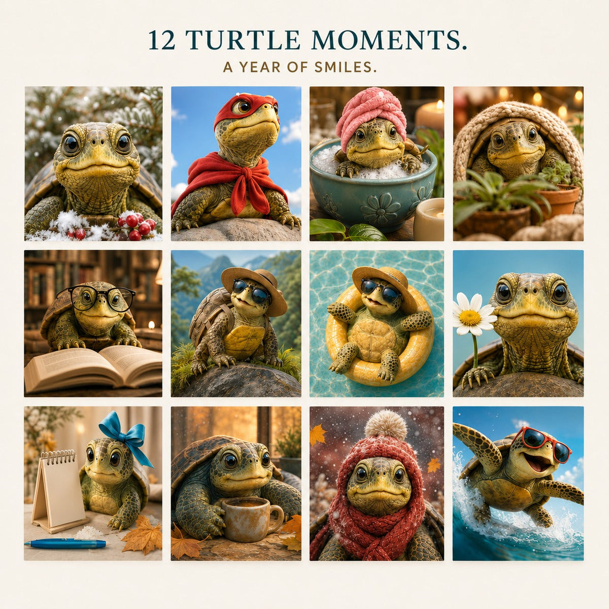 🐢 Ride the Waves Through 2027｜Turtle Wall Calendar