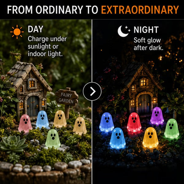 Glow-in-the-Dark Mini Ghost Decor  – 20/50PCS Cute Resin Halloween Set