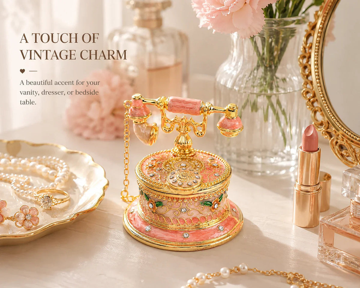 Vintage Telephone Jewelry Box