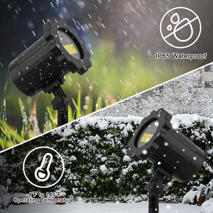 Outdoor Laser Projector with RF Remote and Timer for Holiday Displays