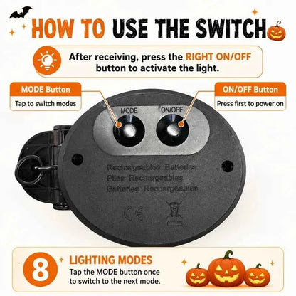 Solar Powered Pumpkin Stake Lights – Ideal Outdoor Halloween Landscape Decor