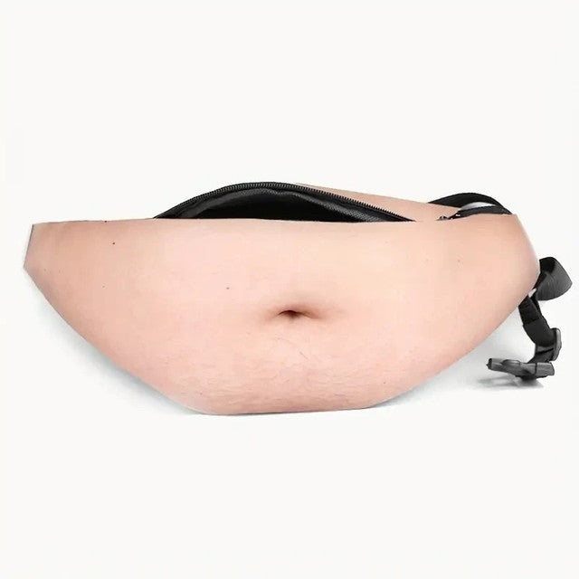 Funny Belly Fanny Pack – Realistic Fake Belly Waist Bag