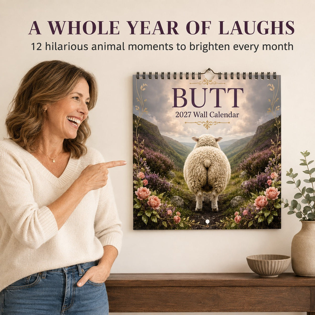 Turn Around, It’s 2027! A Hilariously Cheeky Animal Wall Calendar