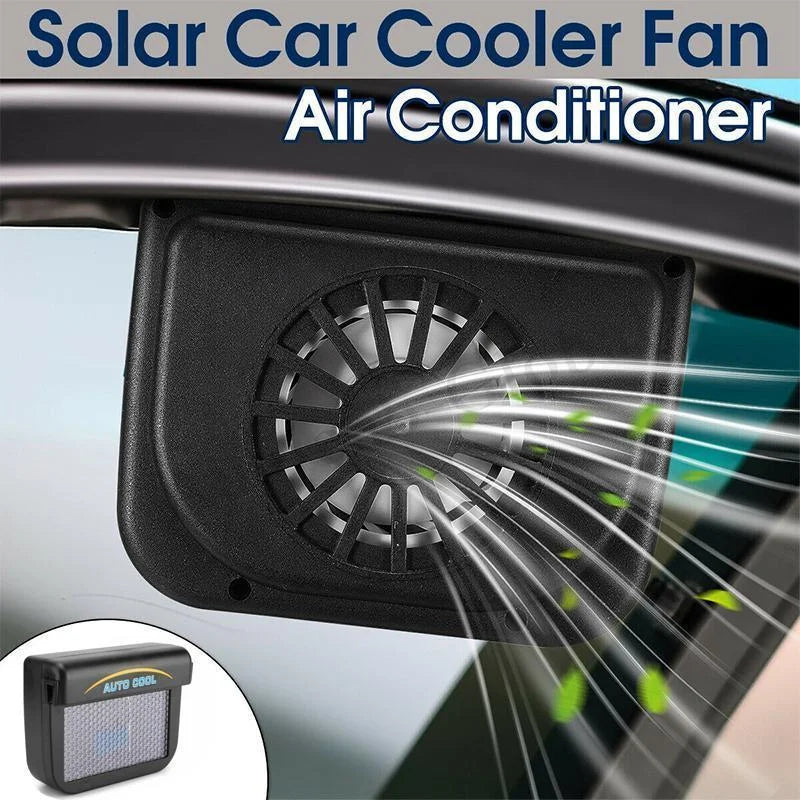 Solar Powered Car Window Ventilation Fan with Automatic Air Circulation