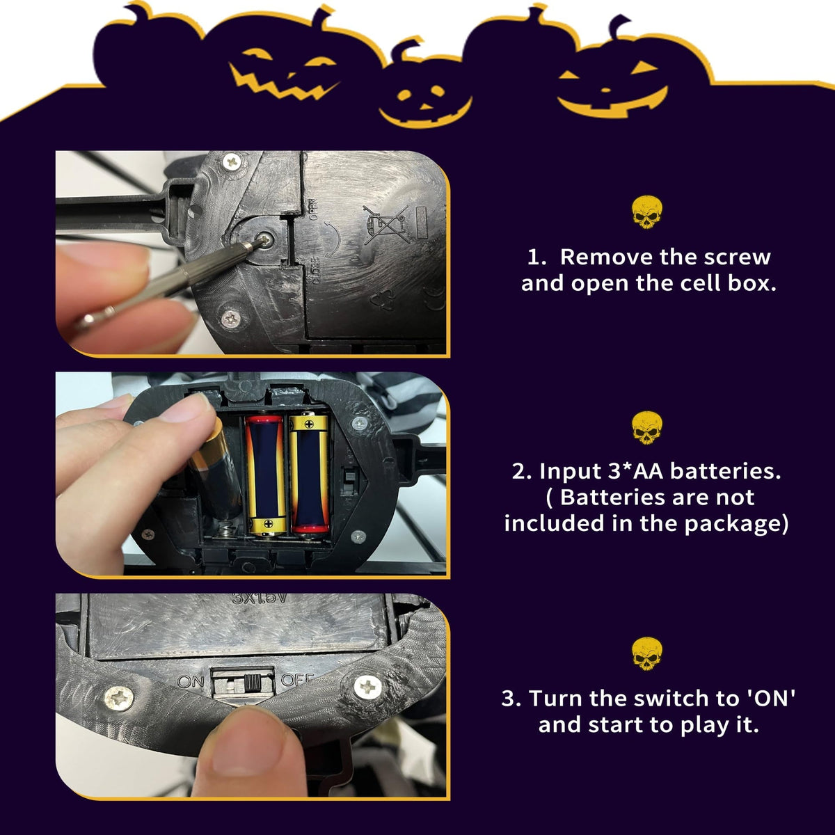Animated Skull Prisoner with Motion Sensor Lunge and Red LED Eyes for Halloween