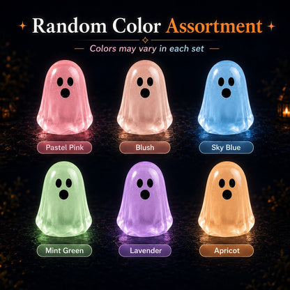 Glow-in-the-Dark Mini Ghost Decor  – 20/50PCS Cute Resin Halloween Set