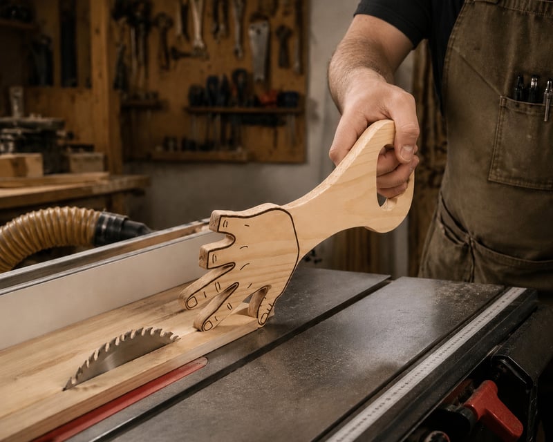 Hand-Shaped Table Saw Push Stick