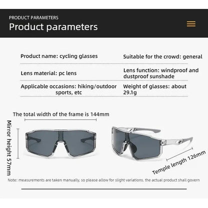 UV400 Protection Windproof Colorful Mirrored Sports Eyewear