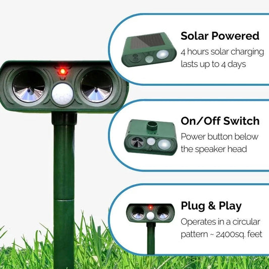 Squirrel Outdoor Solar Ultrasonic Repeller