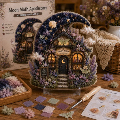 Whimsical Village 3D Fabric Poke Art Kit