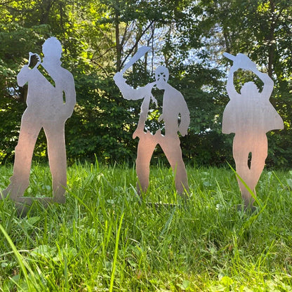 Metal Villain Shadow Caster Yard Stake with Ground Mount and Spotlight Projection