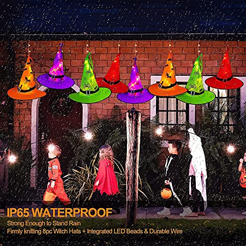 Witch Hat String Lights 44ft with 104 Warm White LEDs and 8 Light Modes