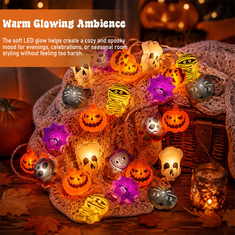 Halloween LED Pumpkin String Lights – Create A Spooky Glow For Your Home