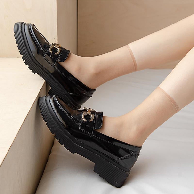 Invisible, Non-slip Crystal Silk Socks